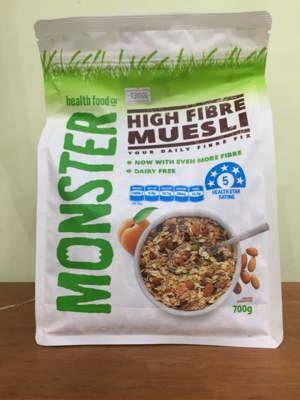 Yến mạch giàu chất xơ High Fibre Muesli hiệu Monster – túi 700g