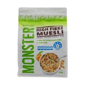 Yến mạch giàu chất xơ High Fibre Muesli hiệu Monster – túi 700g