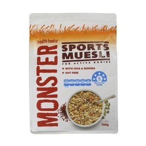 Yến mạch Sports Muesli với hạt Chia và hạt diêm mạch hiệu Monster – túi 700g