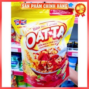 Yến mạch trái cây hạnh nhân, phô mai Oatta gói 300g