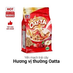 Yến mạch trái cây Oatta túi 800g